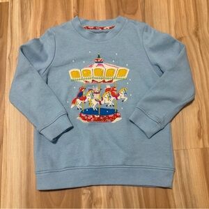 Mini Boden Blue Carousel Sweatshirt